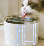 Pet ceramic water dispenser Cat automatic water dispenser Flowing silent circulating filtration ceramic water feeder Pet supplies