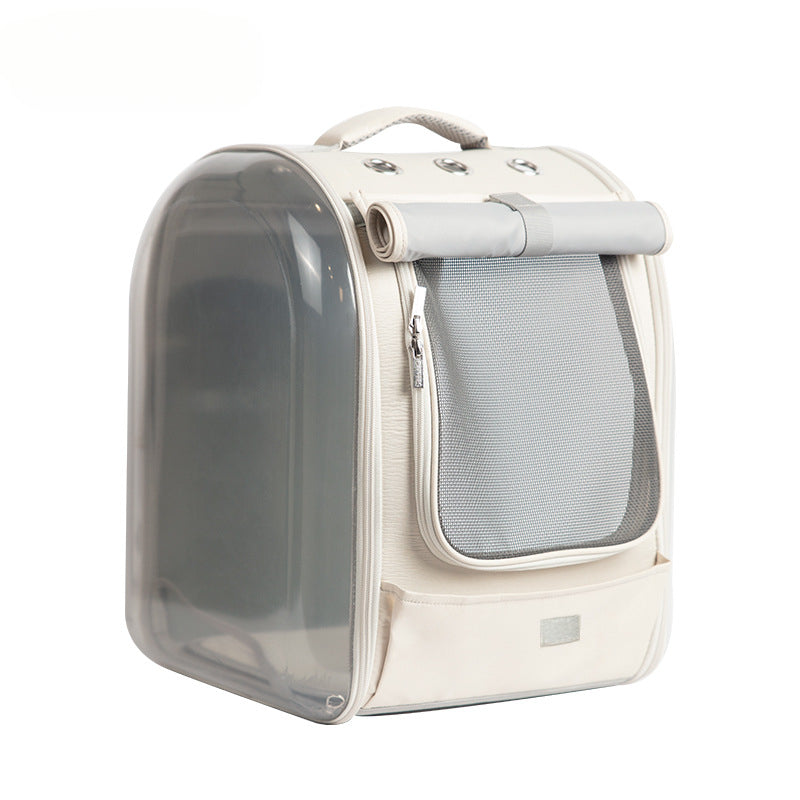 Outdoor Cat Carrier Bag Large Capacity Transparent Cat Dog Carrier Backpack Breathable Space Capsule Pet Supplies