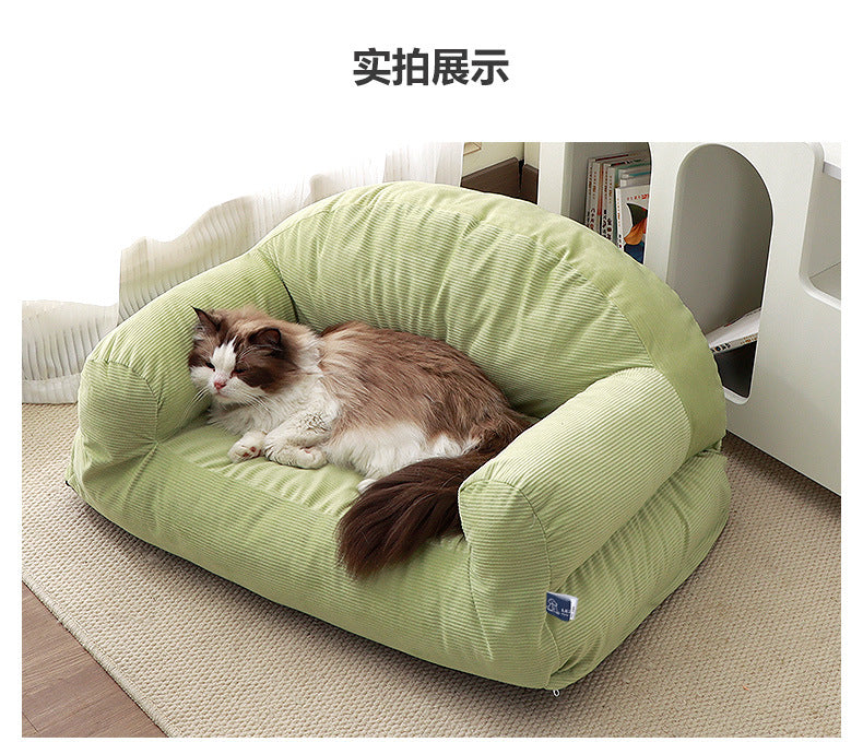 Winter warm pet sofa All-season cat and dog bed; Detachable and washable pet bed; Pet supplies