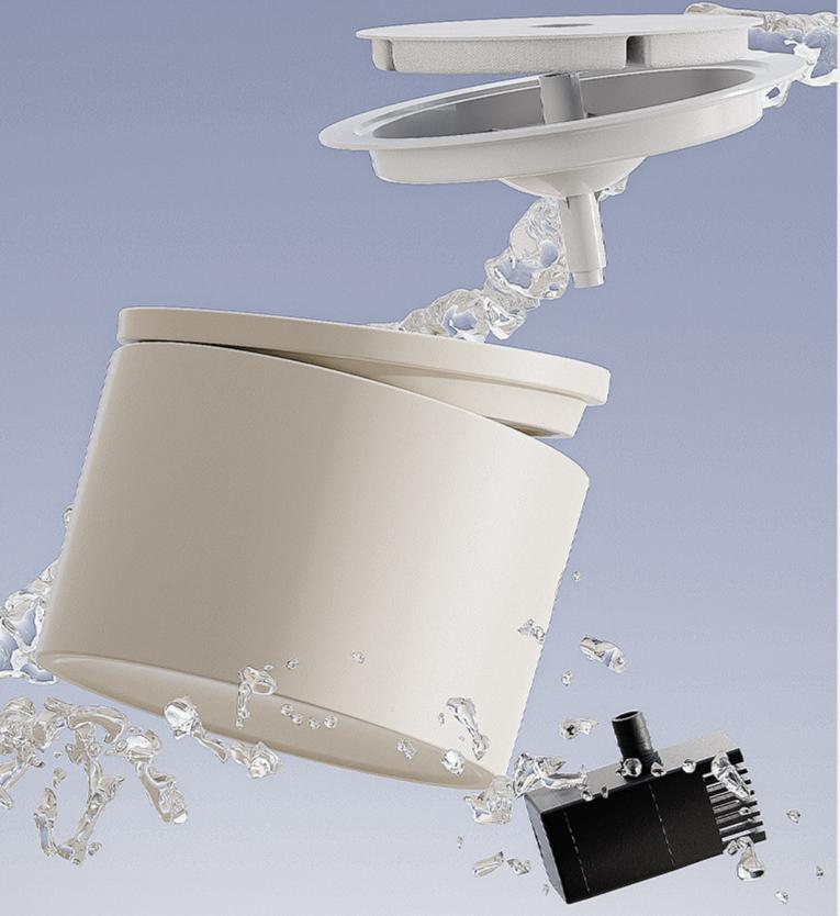 Pet ceramic water dispenser Cat automatic water dispenser Flowing silent circulating filtration ceramic water feeder Pet supplies