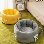 "Giant Teacup Pet Bed" Cat bed: Warm and thickened teacup bed for autumn and winter. Deep sleep doghouse Korean version Teddy Bichon pet bed for small and medium-sized dogs