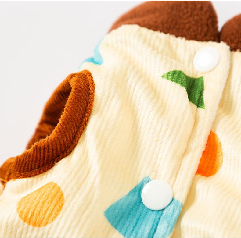 Warm corduroy princess-style cotton-padded jackets and skirts for small and medium-sized dogs in autumn and winter； Cat teddy pet dog clothes