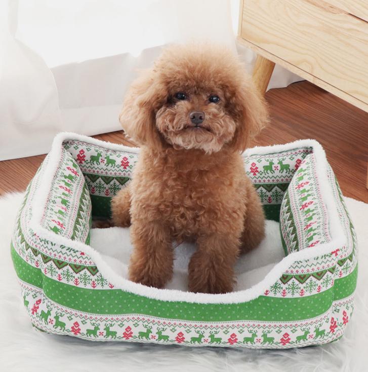 Warm Winter Series · Christmas Elk Pet Bed: Pet Cat Bed, Dog Bed, Pet Bed Dog bed winter dog mat Thickened beds for medium and small-sized dogs
