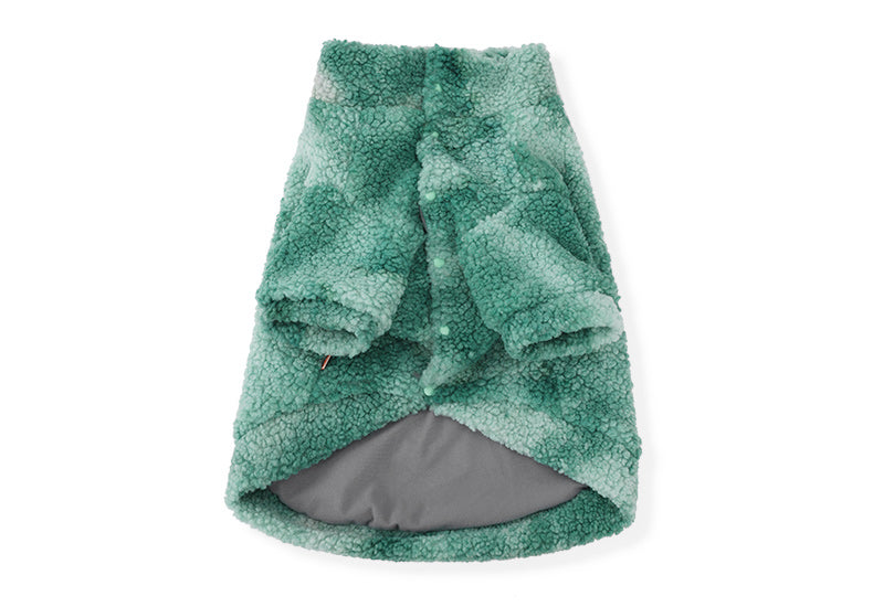 Tie-dyed style dog clothes for autumn and winter; Autumn and winter clothing for large dogs; Fashionable and warm