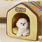 Winter warm pet bed; Small and medium-sized dogs suitable for all seasons; Luxury villa cat house