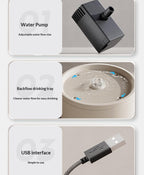 Pet ceramic water dispenser Cat automatic water dispenser Flowing silent circulating filtration ceramic water feeder Pet supplies