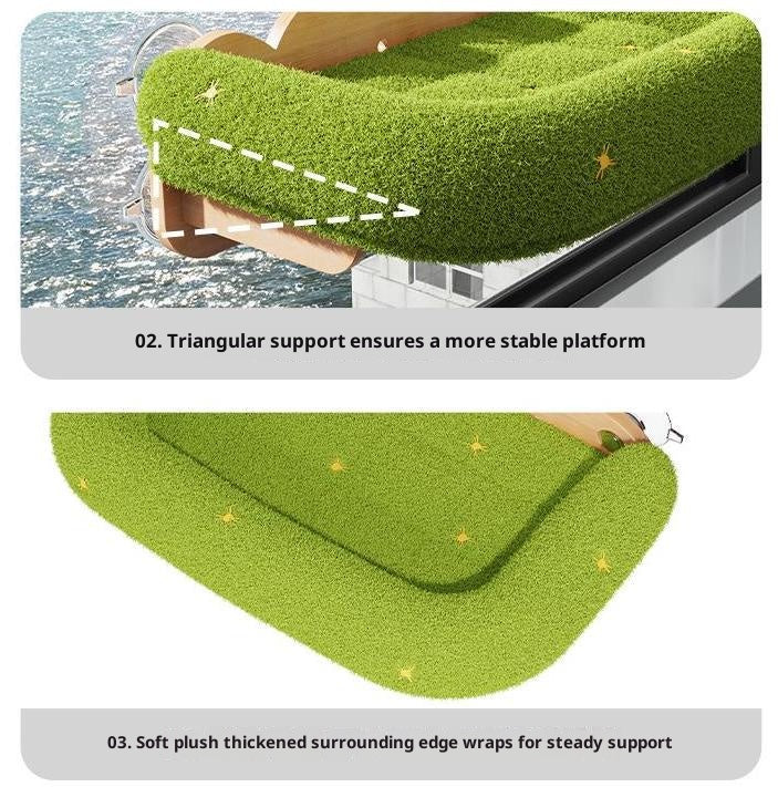 Cat home hammock cat bed; All-season climbing mat; Cat Cat solid wood hammock Window-sucking hammock