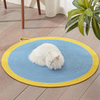 Rattan pet round mat: Cat mat for sleeping; Wear-resistant and non-flaking pet supplies; Rattan mat cat ice pad Floor mat cat scratcher
