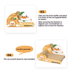 Extra-large cat scratch-board sofa; Wear-resistant and does not shed chips; Cat scratch-board corrugated paper cat bed integrated; Suitable for all seasons