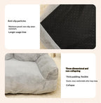 Pet rabbit fur sofa bed: Dog sofa, large pet sofa; Rabbit plush pet bed; Soft, high-quality cat beds, large dog beds and dog beds