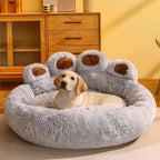 Bear palm-shaped pet bed; A warm dog bed for medium and large-sized dogs in winter. Fleece sofa sleeping pad All-season pet supplies