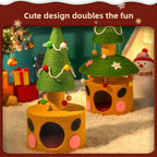 Christmas Tree Sisal Cat Scratching Board Wear-Resistant Non-Shedding Cat Claw Board Cat Climbing Frame Nest Integrated Cat Scratching Post Cat Toy