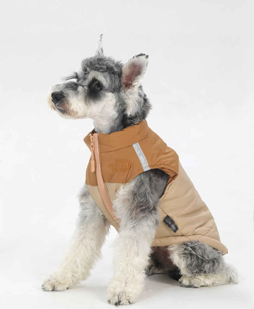 Waterproof reflective pet clothing for autumn and winter ; Dog cotton-padded clothes can pull large dog clothes. Pet clothing