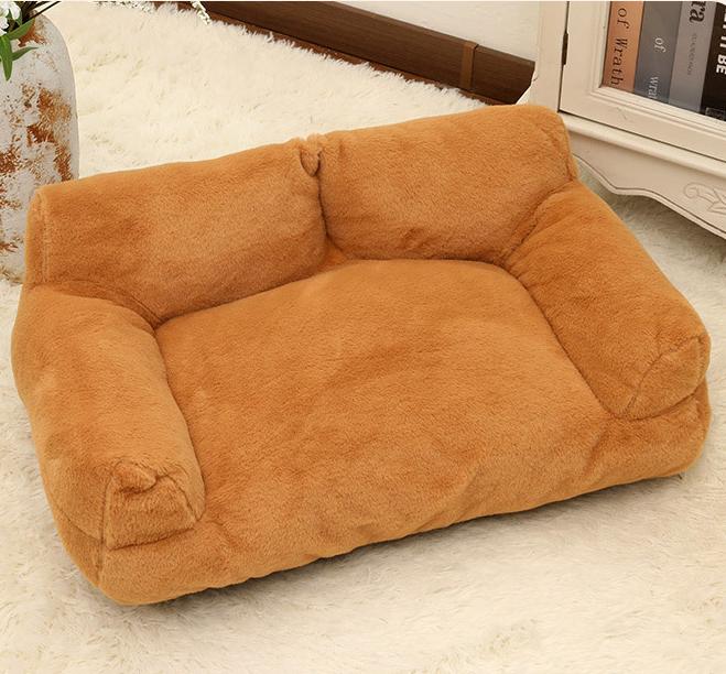 Pet rabbit fur sofa bed: Dog sofa, large pet sofa; Rabbit plush pet bed; Soft, high-quality cat beds, large dog beds and dog beds