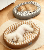 Plush cat and dog beds are surrounded on all four sides. Detachable and washable; Warm pet bed; Pet mat