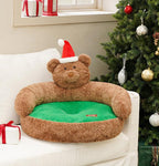 Christmas Bear pet sofa Dog beds and cat beds are suitable for all four seasons. Open pet bed Small dog kennel