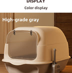 Extra Large Cat Litter Box Fully Enclosed Extra Large Odor-Isolating Easy-to-Clean Cat Toilet Pet Supplies