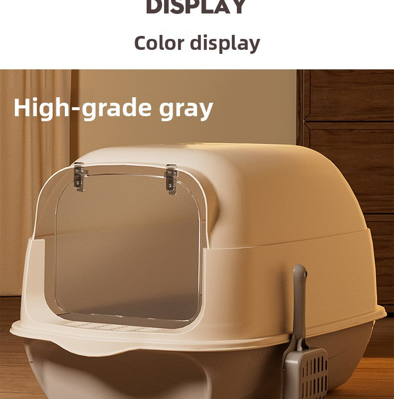 Extra Large Cat Litter Box Fully Enclosed Extra Large Odor-Isolating Easy-to-Clean Cat Toilet Pet Supplies