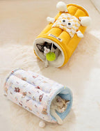 Dual-purpose tunnel mat cat bed cat mat; Play and sleep integrated cat bed Pet supplies