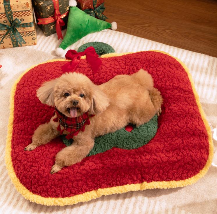 Christmas MATS for pet cats and dogs The pet mat is thickened for warmth. Dog bed, cat bed, Christmas pet bed