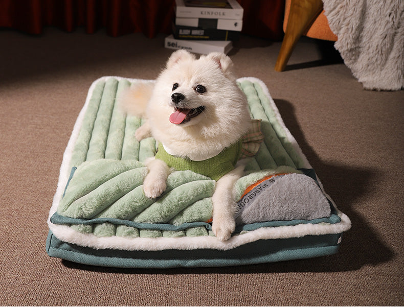 Sleeping pads for dogs and cats; Winter warm dog bed pillow; Tear-resistant mattress Pet floor mat Large dog kennels