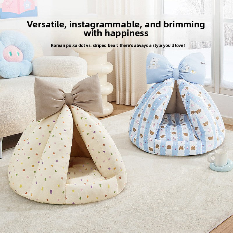 Wholesale Dog House Tent Winter Warm Enclosed Safe Small Dog Sleeping Dog House All Seasons