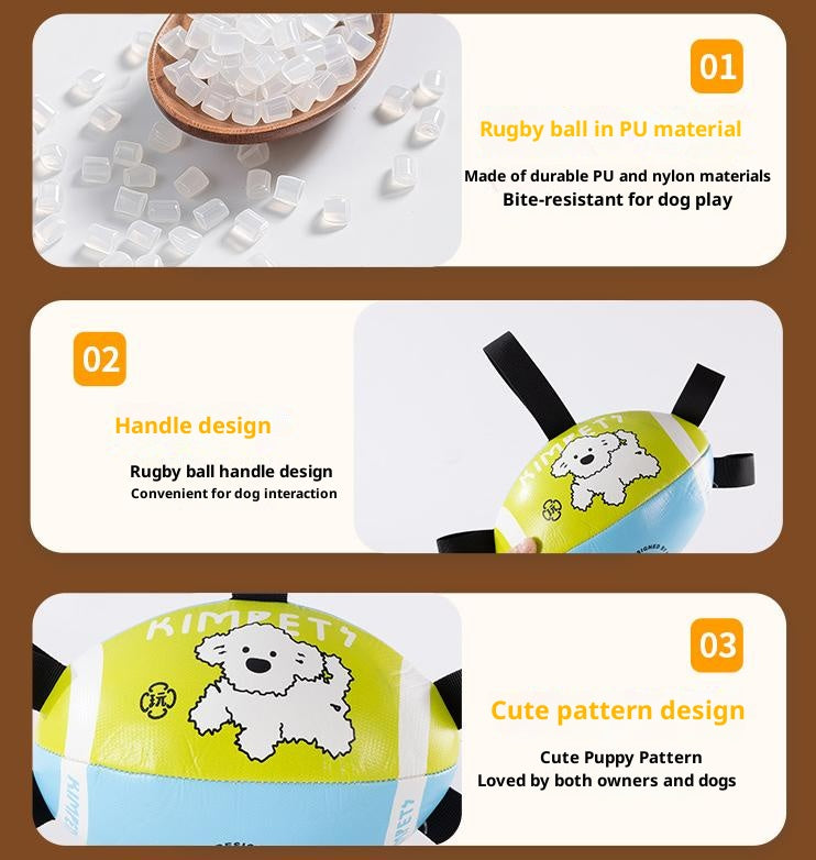 Outdoor dog toy rugby ball Outdoor toys for pets to enjoy themselves Specialized dog rugby for training