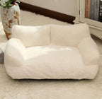 Pet rabbit fur sofa bed: Dog sofa, large pet sofa; Rabbit plush pet bed; Soft, high-quality cat beds, large dog beds and dog beds