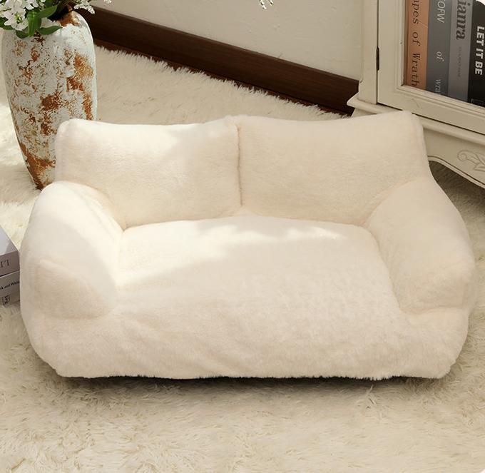 Pet rabbit fur sofa bed: Dog sofa, large pet sofa; Rabbit plush pet bed; Soft, high-quality cat beds, large dog beds and dog beds