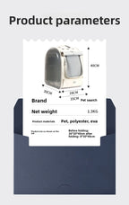 Outdoor Cat Carrier Bag Large Capacity Transparent Cat Dog Carrier Backpack Breathable Space Capsule Pet Supplies