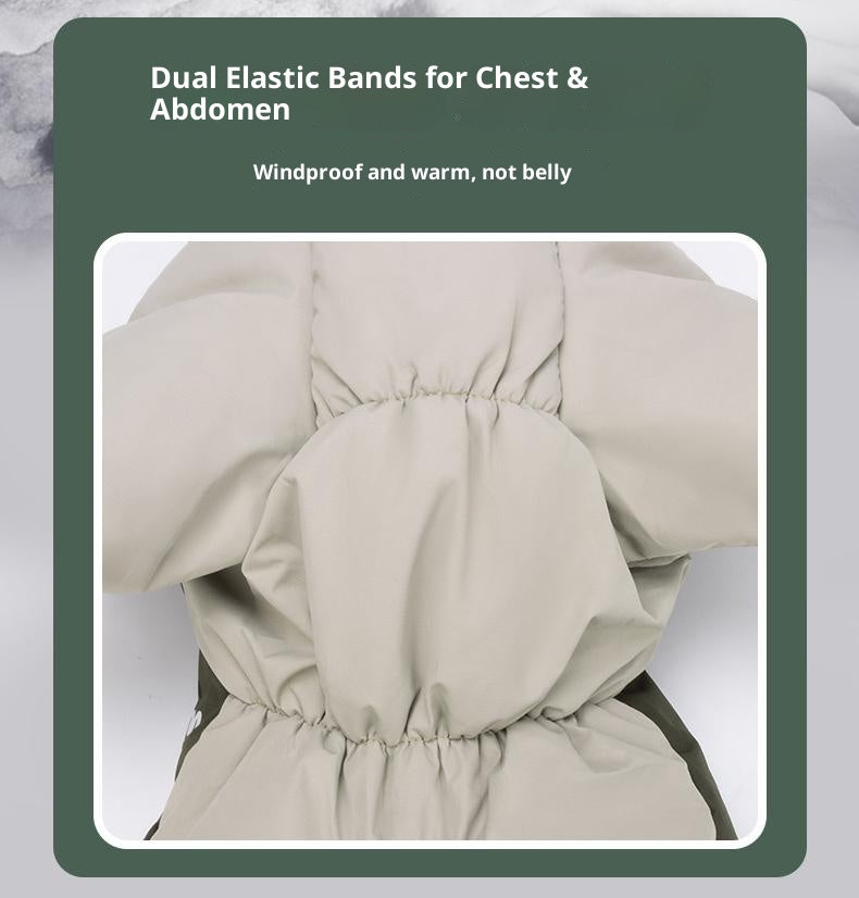 Dog autumn and winter windbreaker and cotton-padded jacket; Windproof, warm and waterproof; High-brightness and highly reflective dog cotton-padded clothing