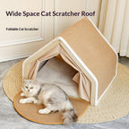 Tent cat scratcher cat bed Four-season Universal Cat Villa Cat House Semi-enclosed cat scratch board, non-shedding sisal cat tent
