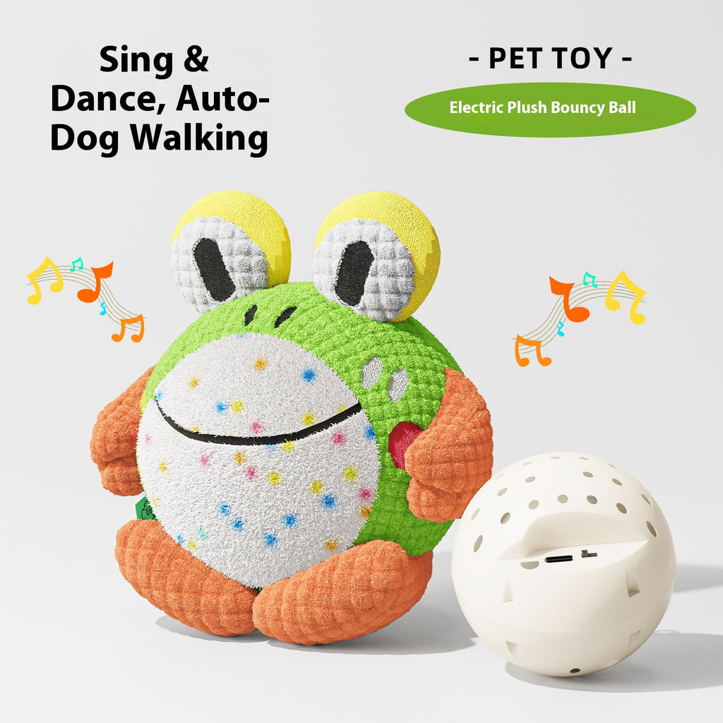 Dog toy electric jumping ball; A pet self-entertainment and boredom relief tool; A sound-grinding teething toy that can withstand biting