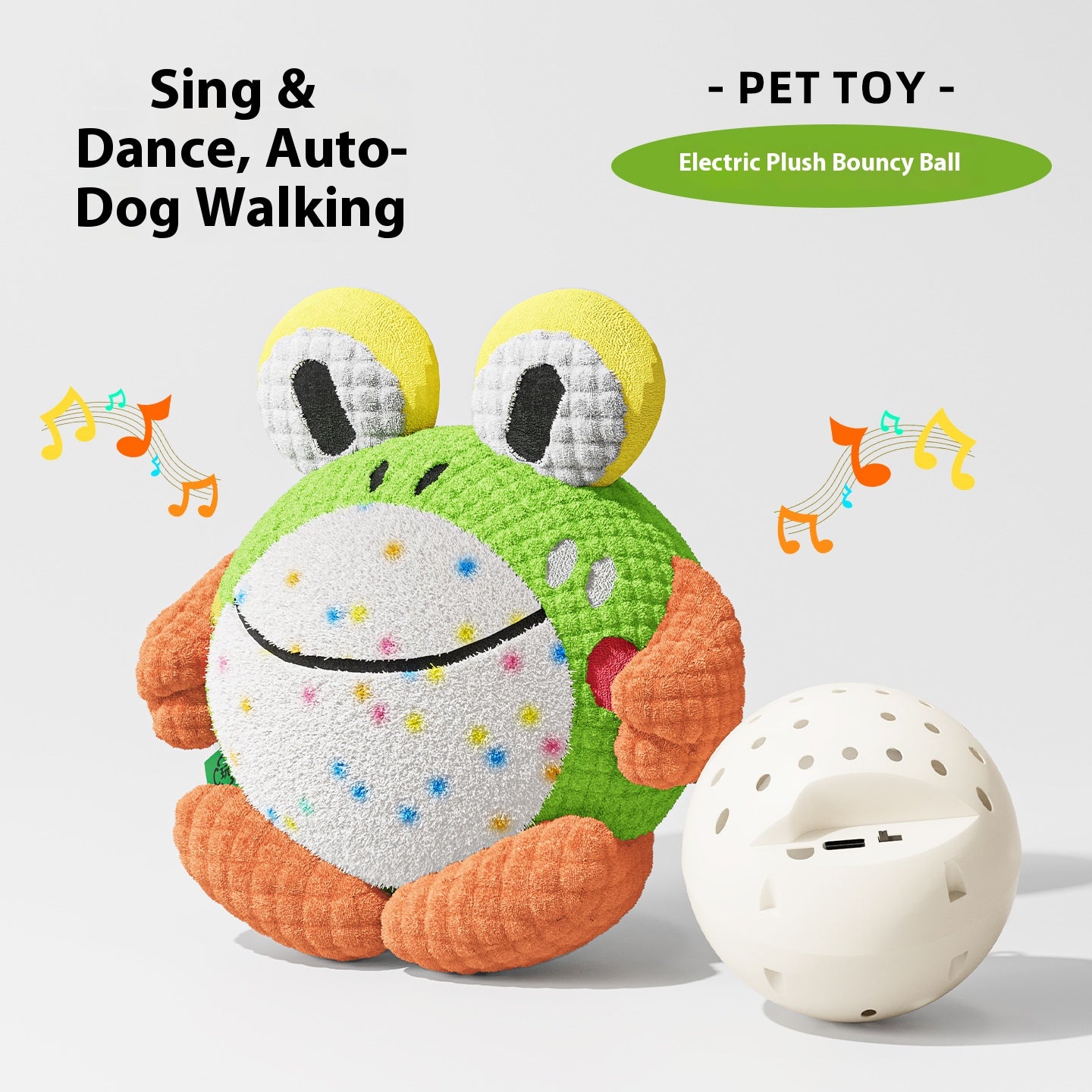 Dog toy electric jumping ball; A pet self-entertainment and boredom relief tool; A sound-grinding teething toy that can withstand biting