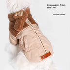 Dog autumn and winter cotton-padded jacket; Ultrasonic quilted cotton clothing Anti-shedding and warm clothes for puppies and kittens when they go out