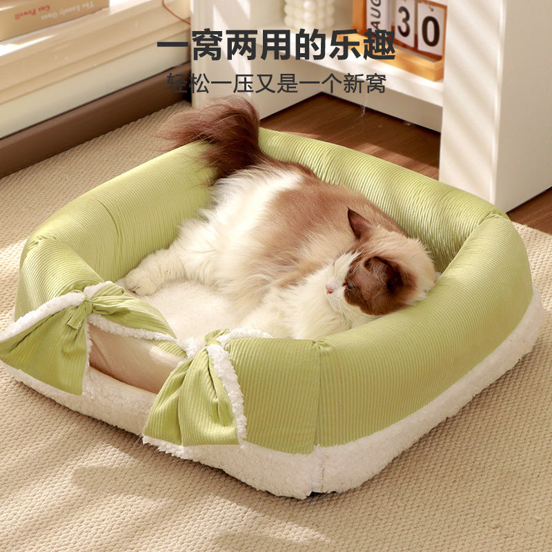 Winter warm pet beds and cat beds; Heat storage and warmth preservation Closed design Neither too hard nor too soft; Comfortable and soft; Multiple uses available all year round