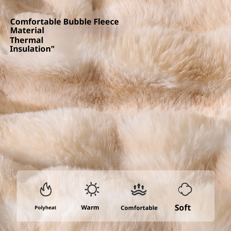 Cat bed rabbit hair bubble fleece; Soft and comfortable sleeping pad cat and dog bed; In winter, the cat bed can be disassembled and washed for warmth. Suitable for small cats and dogs