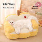 Apple-shaped sofa bed; Winter warm kitten bed; Winter cat sleeping bed; All-season sofa for pets