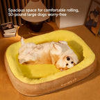 Family cat and dog pet bed, neck guard, warm and comfortable without shedding, suitable for all seasons, detachable and washable. Suitable for small and medium-sized pets