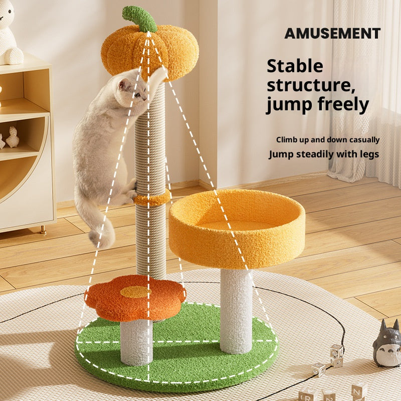 Cat climbing frame, cat bed, pumpkin style Jumping platform cat scratcher, small cat scratcher board Pet cat toys
