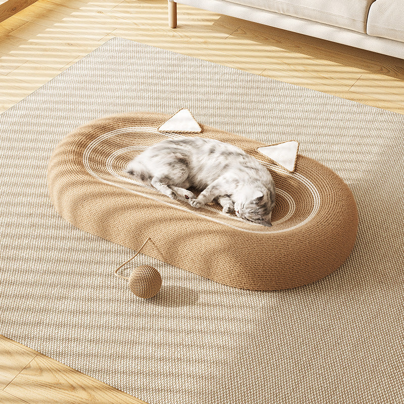 Jianma cat scratch board nest, wear-resistant cat claw board, hemp rope cat toy, no falling debris, durable scratch cat, self fun, relieve boredom, cat nest