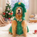 Christmas cartoon drawstring cape Sleeveless pet dog clothes for large Golden Retrievers and Labradors in autumn and winter