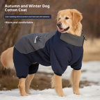 Dog autumn and winter windbreaker and cotton-padded jacket; Windproof, warm and waterproof; High-brightness and highly reflective dog cotton-padded clothing
