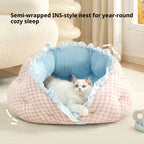 Semi-enclosed InS-style pet bed; Cats sleep in cat beds. All-season pet bed; Dog mat sofa, princess bed, cat bed