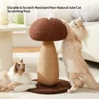 Cute and fun mushroom cat Scratch pillar Cat scratch board, sisal cat scratch post; Wear-resistant and does not shed chips; Mushroom standing claw grinding toy Cat supplies