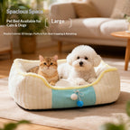 # Striped plush pet bed; The doghouse is suitable for all seasons. Teddy small dog Bichon Frise bed sofa; Keep the cat bed warm in autumn and winter