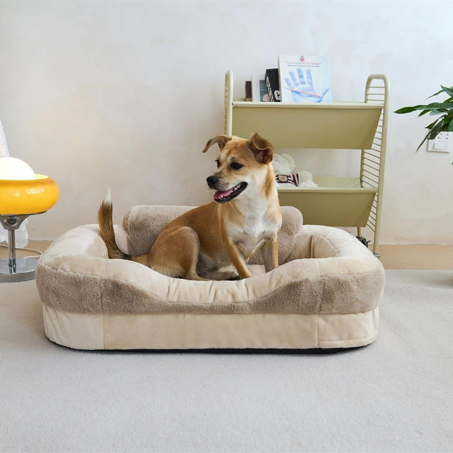 Rabbit fur crystal fleece pet bed; Thickened rabbit hair crystal fleece pet pad; Winter warmth for cat beds and dog beds; Pet supplies mat; Pet sofa