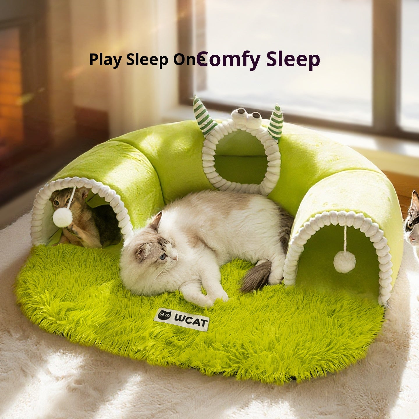 Tunnel cat bed All-season universal Cat Tunnel Detachable and washable; Drilling a hole to amuse oneself and relieve boredom; A safe cat bed that combines play and sleep