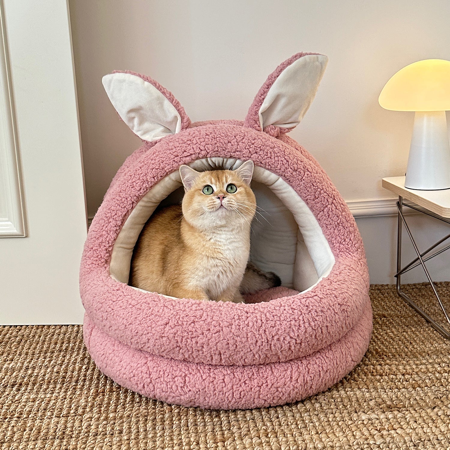 Animal-shaped yurt cat bed A large semi-enclosed dog house for keeping cats warm in winter; Detachable and washable pet bed