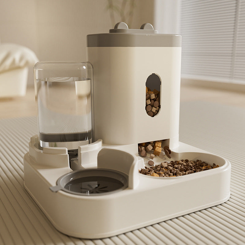 New Automatic Cat Feeder Dog Bowl Pet Bowl Cat Basin 2-in-1 Water Dispenser Cat Bowl Pet Supplies Cross-border